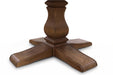 Ascot Round Dining Table - 150cm - Brushed Brown Nut