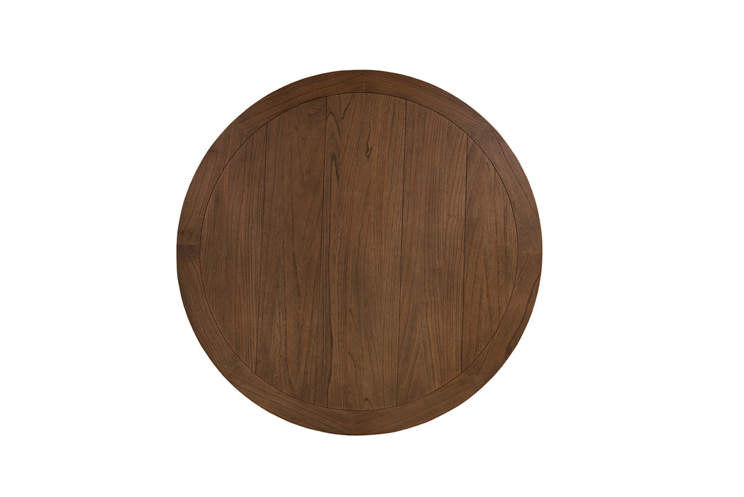 Ascot Round Dining Table - 150cm - Brushed Brown Nut