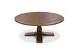 Ascot Round Dining Table - 180cm - Brushed Brown Nut