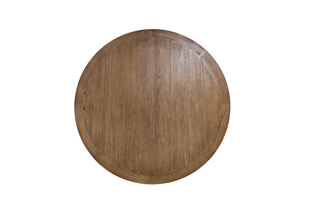 Ascot Round Dining Table - 180cm - Brushed Brown Nut