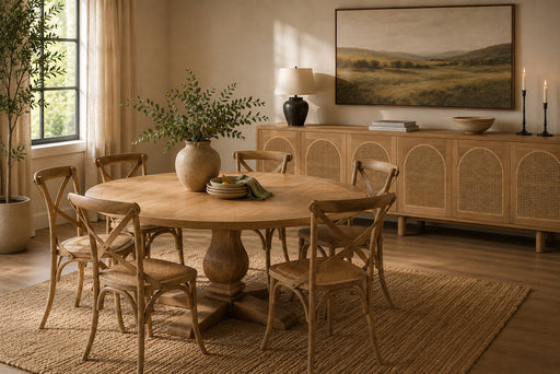 Ascot Round Dining Table - 180cm - Natural