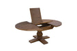 Ascot Round Extension Dining Table - 150/200cm - Brushed Brown Nut - Dt Asc Rnd Ext Bnut 150/200 Plank