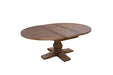 Ascot Round Extension Dining Table - 150/200cm - Brushed Brown Nut - Dt Asc Rnd Ext Bnut 150/200 Plank
