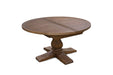 Ascot Round Extension Dining Table - 150/200cm - Brushed Brown Nut - Dt Asc Rnd Ext Bnut 150/200 Plank