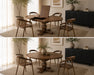 Ascot Round Extension Dining Table - 150/200cm - Brushed Brown Nut - Dt Asc Rnd Ext Bnut 150/200 Plank