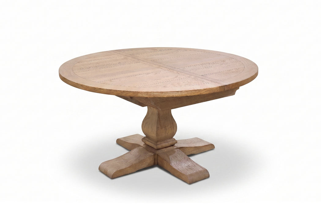 Ascot Round Extension Dining Table - 150/200cm - Natural - Dt Asc Rnd Ext Noak 150/200 Plank