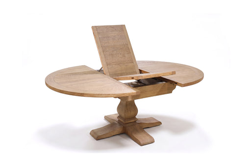 Ascot Round Extension Dining Table - 150/200cm - Natural - Dt Asc Rnd Ext Noak 150/200 Plank