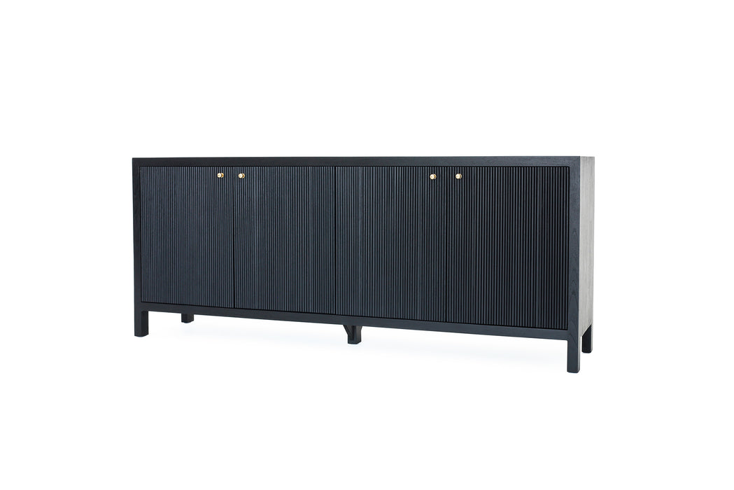 Amelia 4 Door Black Sideboard