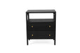 Audrey Bedside Table - Black - Black 60cm