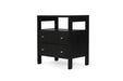 Audrey Bedside Table - Black - Black 60cm