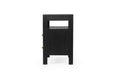 Audrey Bedside Table - Black - Black 60cm