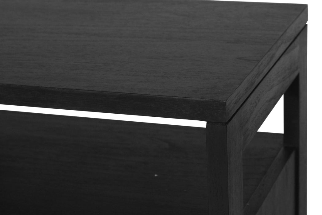 Audrey Bedside Table - Black - Black 60cm