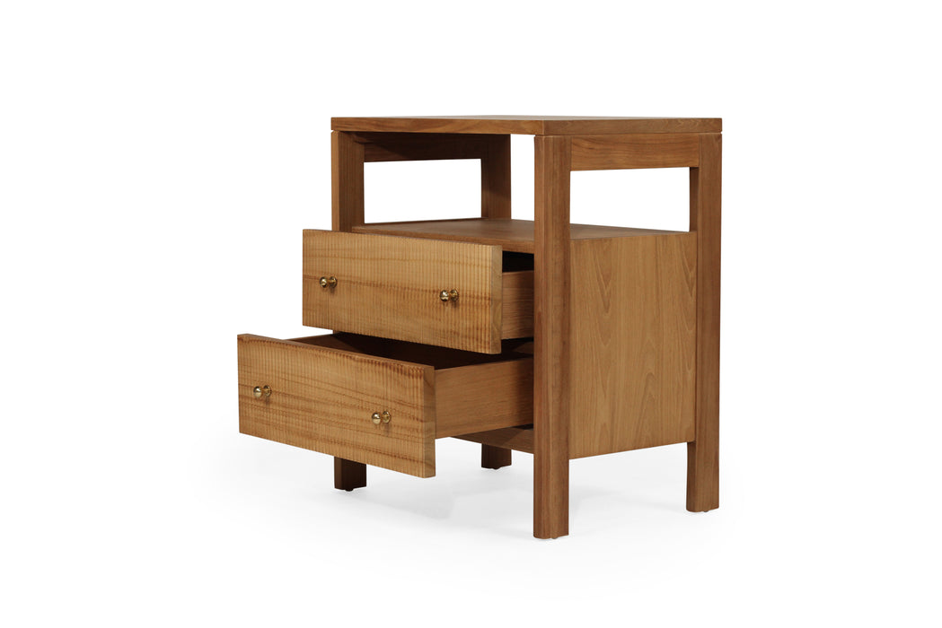 Audrey Bedside Table - Natural - Natural 60cm