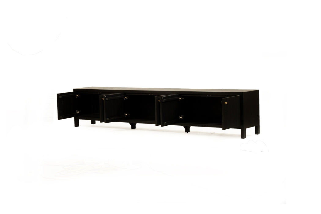 Audrey Entertainment Unit - 3m - Black - Black 300cm