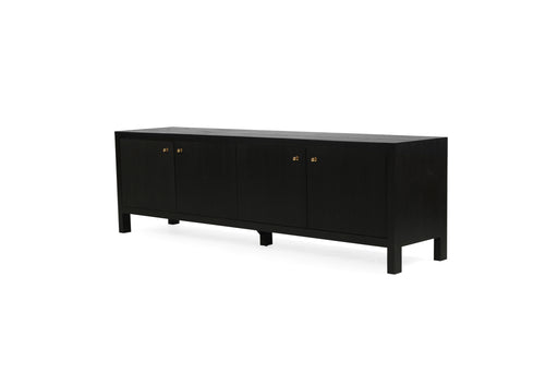 Audrey Entertainment Unit - 2m - Black - Black 200cm