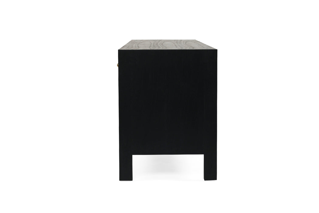 Audrey Entertainment Unit - 2m - Black - Black 200cm