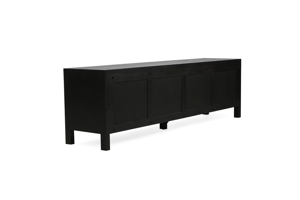 Audrey Entertainment Unit - 2m - Black - Black 200cm