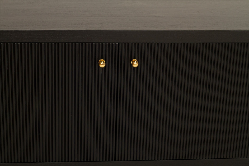 Audrey Entertainment Unit - 3m - Black - Black 300cm