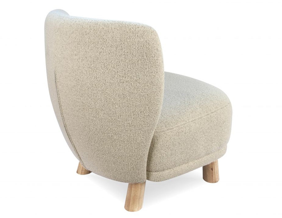 August Occasional Chair - Oak - Ivory Cream Fabric