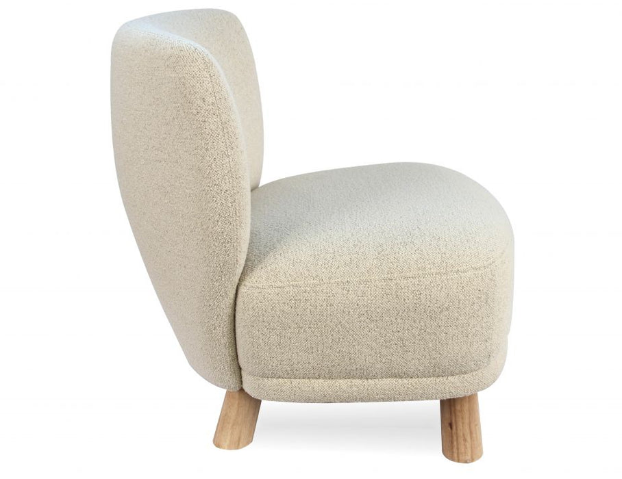 August Occasional Chair - Oak - Ivory Cream Fabric