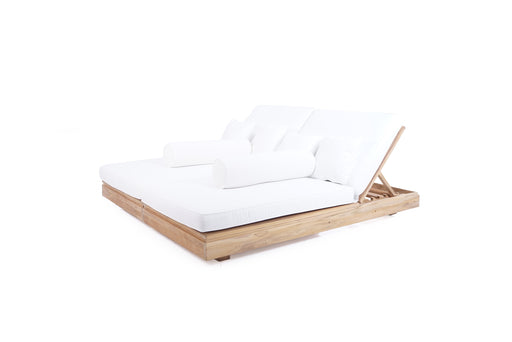 Avila Outdoor Double Sunlounger - Double Cast Natural