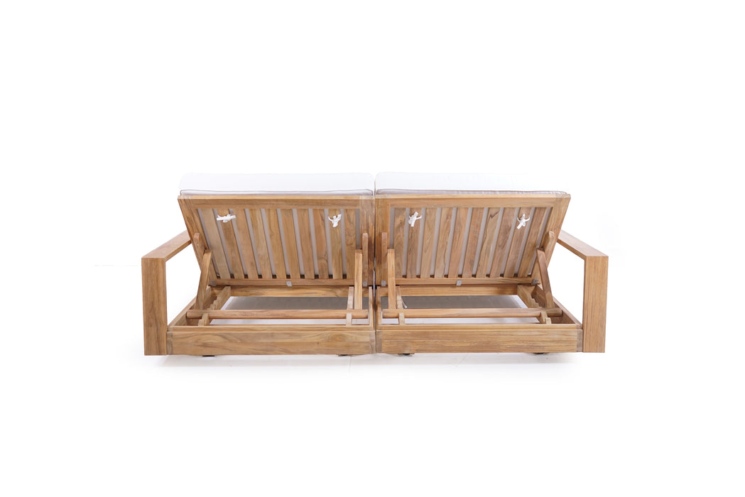 Avril Outdoor Double Sunlounger with Arms