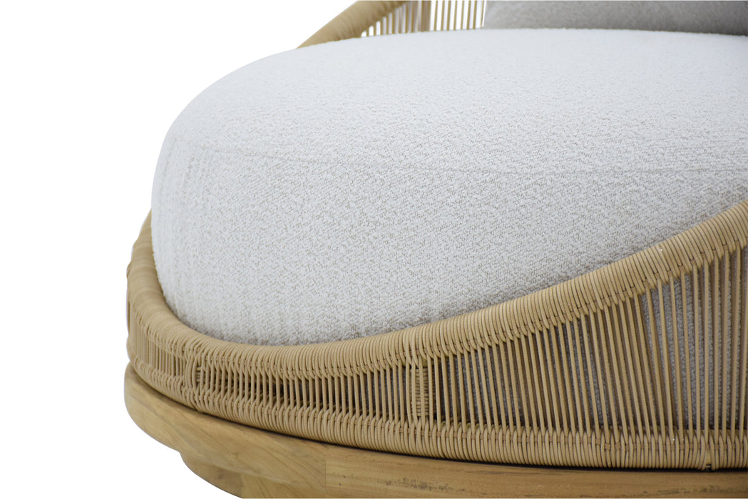 Avoca Outdoor Sofa - 1 Seater Swivel - Natural