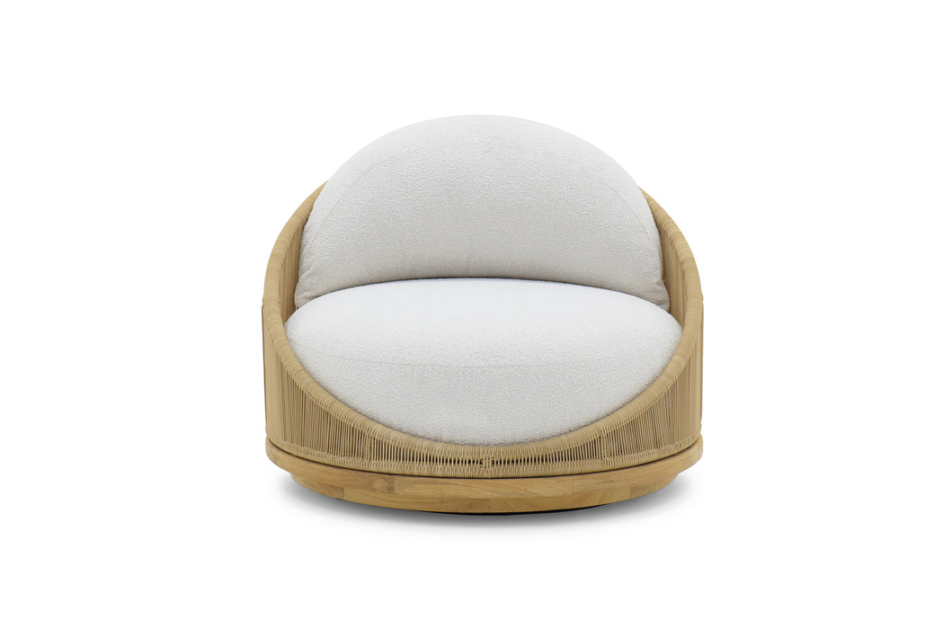 Avoca Outdoor Sofa - 1 Seater Swivel - Natural