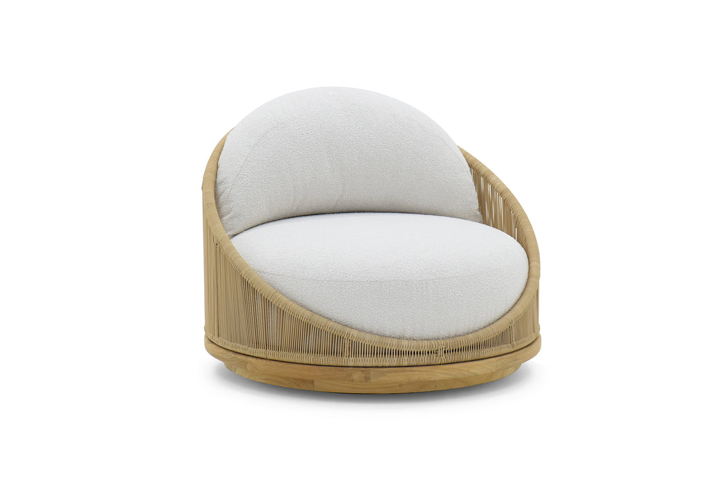 Avoca Outdoor Sofa - 1 Seater Swivel - Natural