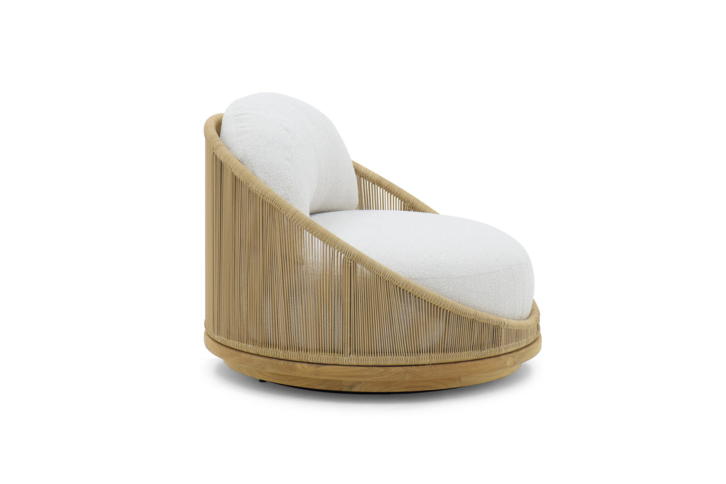 Avoca Outdoor Sofa - 1 Seater Swivel - Natural