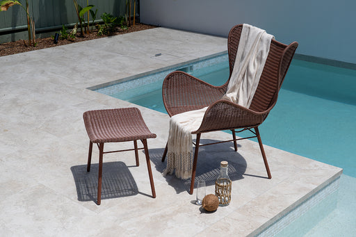 Amos Outdoor Footstool - Brique - Out Ott Amos Bri