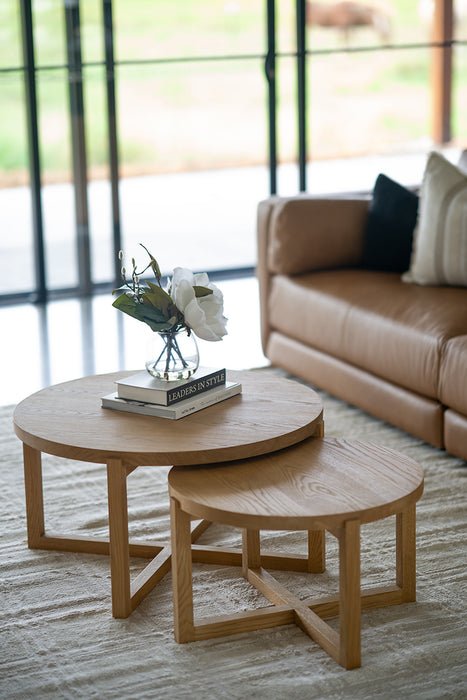 Clovelly Round Coffee Table - 60cm - Natural 60cm
