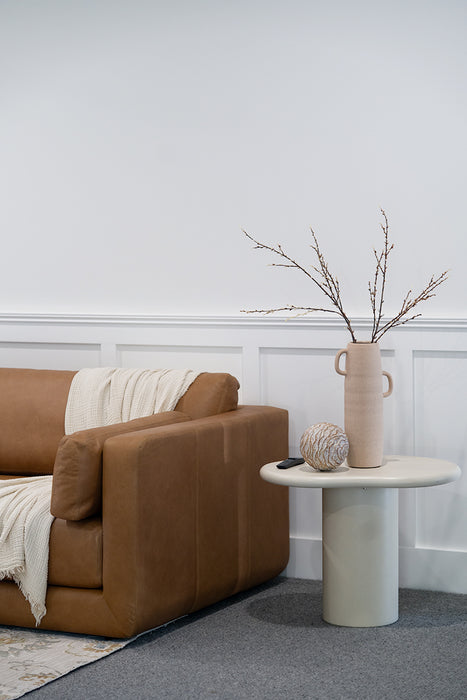 Lorenzo Organic Side Table - 58cm - Ivory - Ivory 58cm