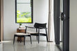 Harlow Foot Stool - Black - Black Linen