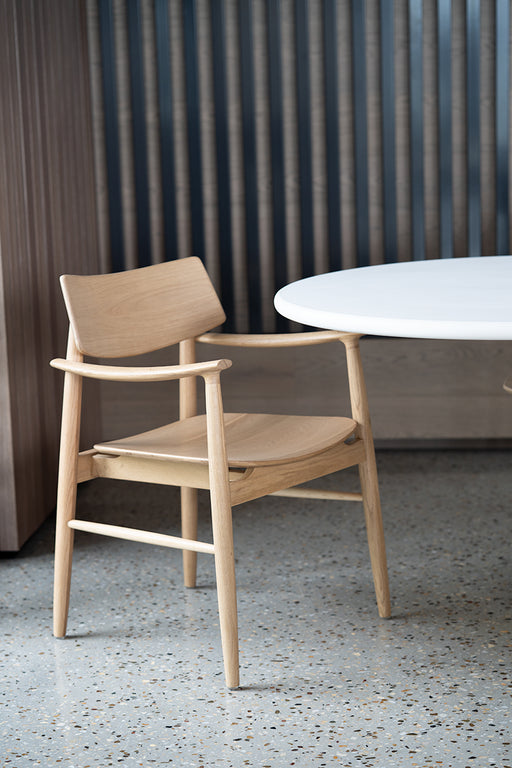 Harlow Dining Armchair - Natural with Timber Seat