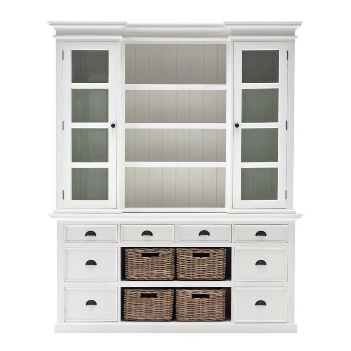 NovaSolo Halifax Library Hutch with Basket Set