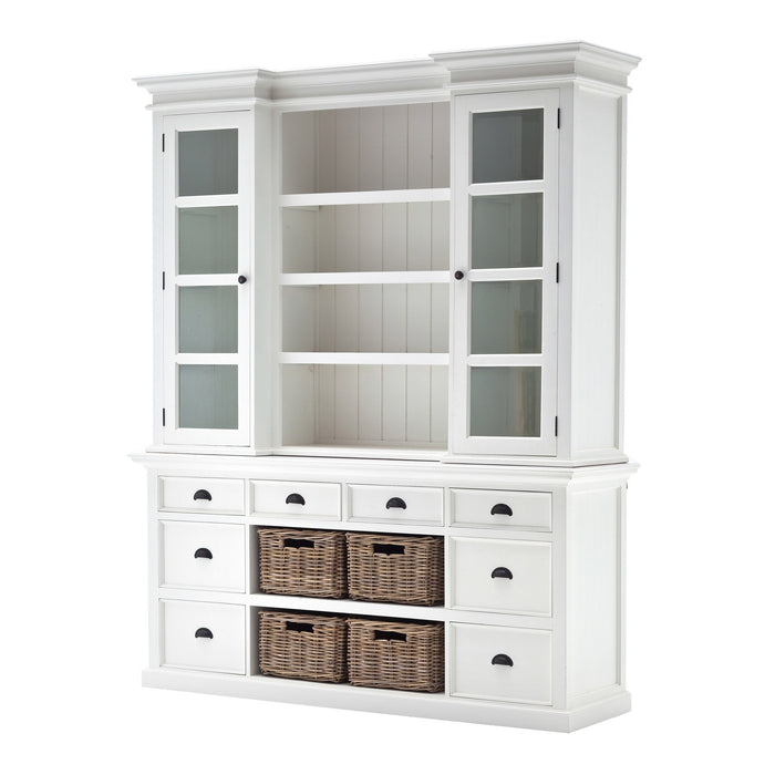 NovaSolo Halifax Library Hutch with Basket Set