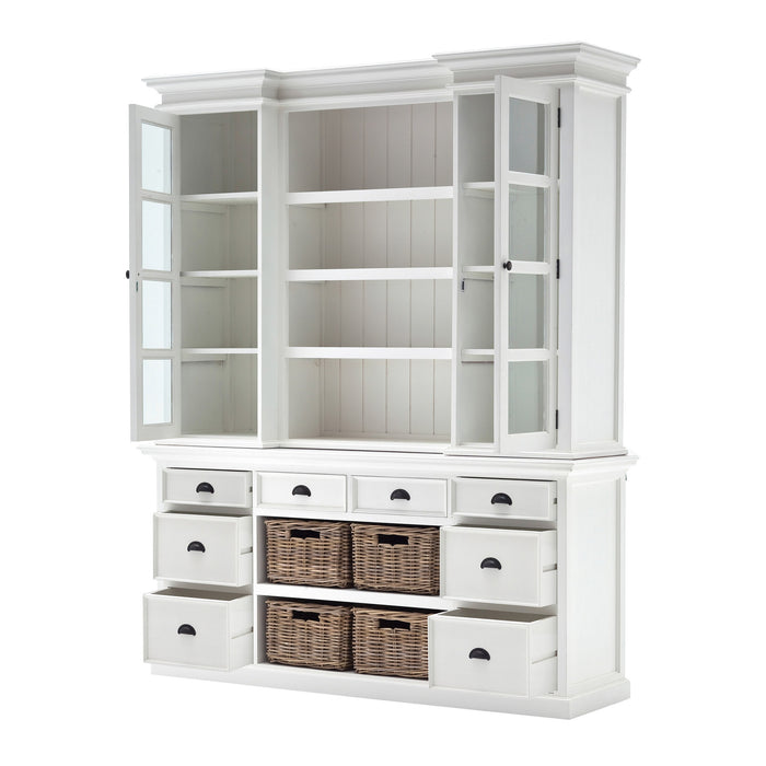 NovaSolo Halifax Library Hutch with Basket Set