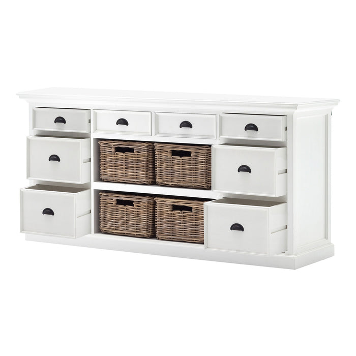 NovaSolo Halifax Library Hutch with Basket Set