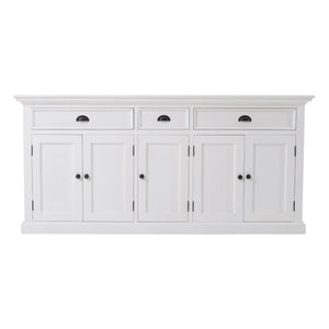 NovaSolo Halifax Kitchen Hutch Cabinet with 5 Doors 3 Drawers