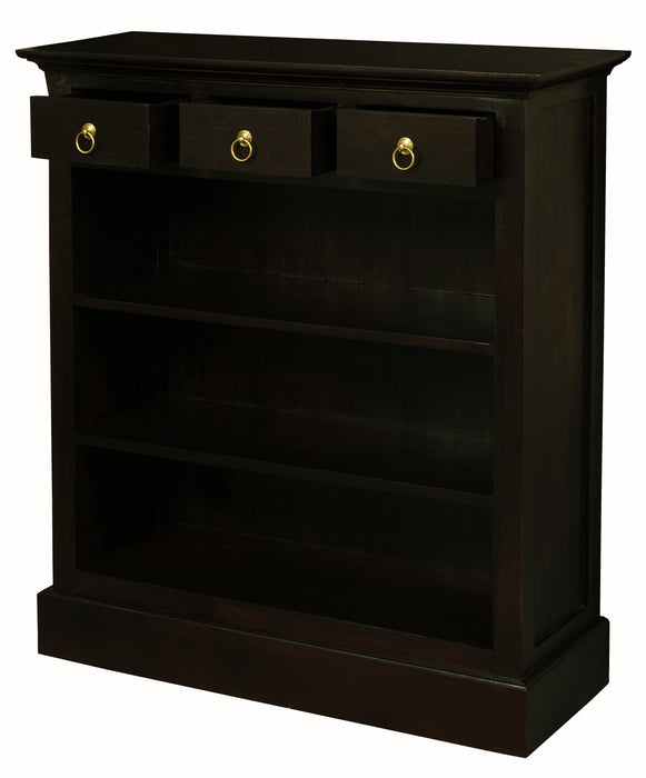 Tasmania 3 Drawer Bookcase (Chocolate)