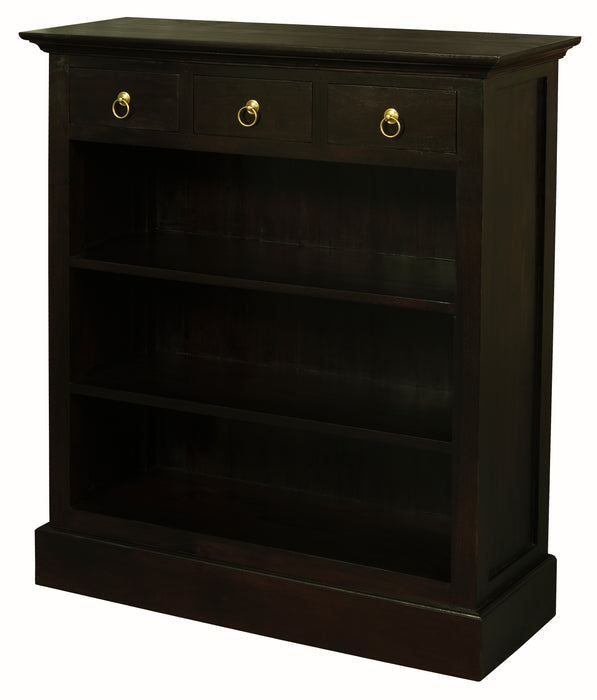 Tasmania 3 Drawer Bookcase (Chocolate)