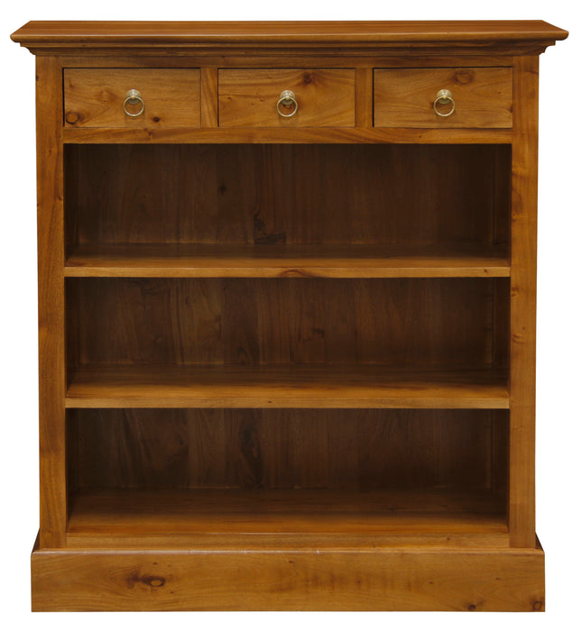 Tasmania 3 Drawer Bookcase (Light Pecan)