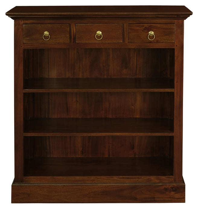 Tasmania 3 Drawer Bookcase (Mahogany)