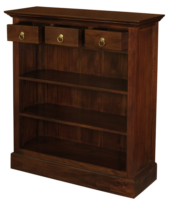 Tasmania 3 Drawer Bookcase (Mahogany)