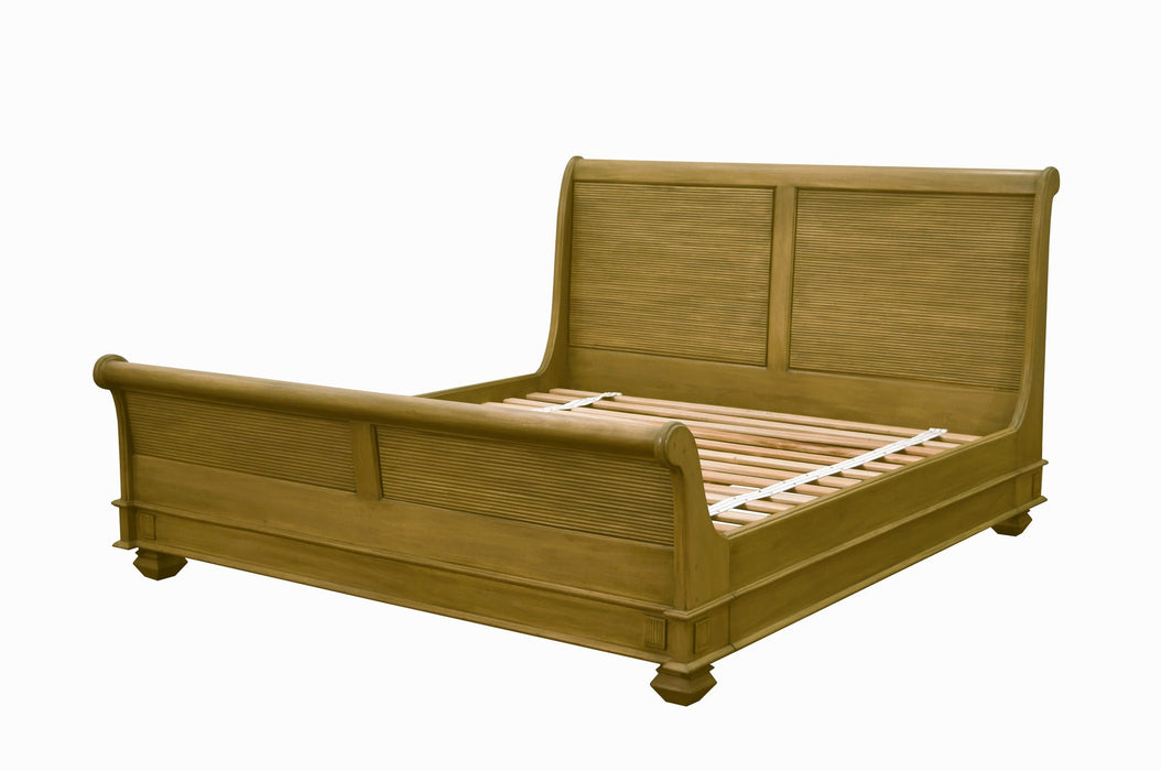 Cezanne Sleigh Bed - King Size, Wood