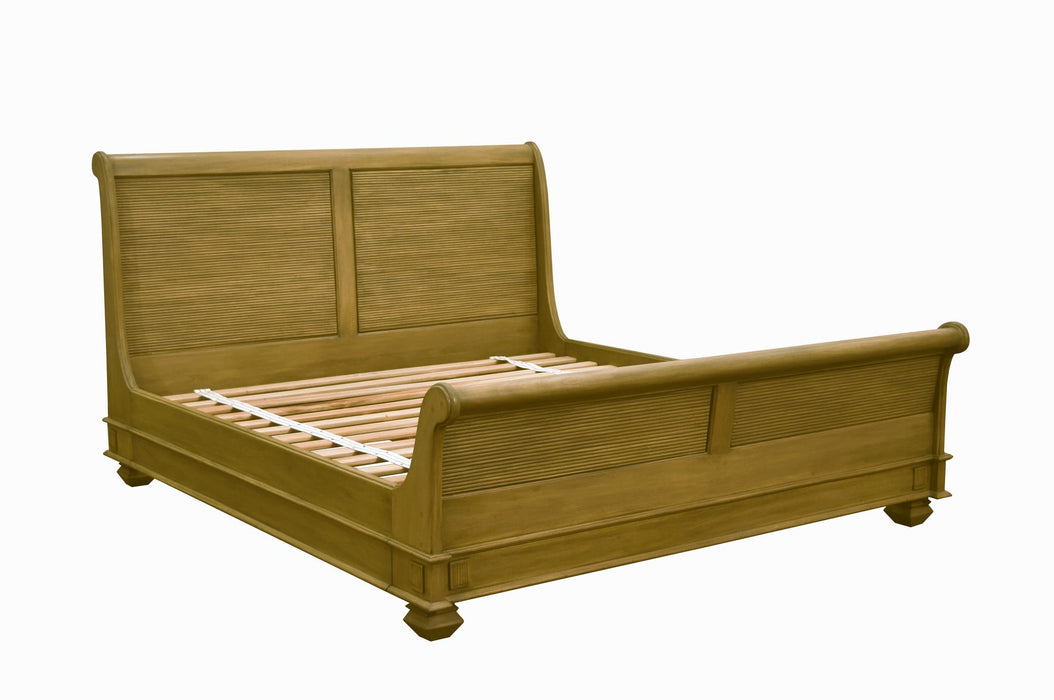 Cezanne Sleigh Bed - King Size, Wood