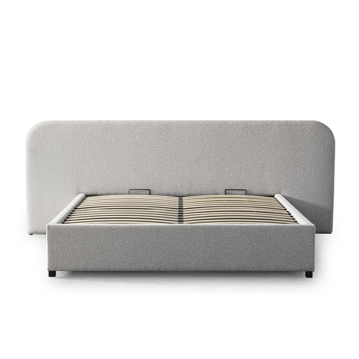 CBD10049-MI Queen Sized Bed Frame - Clay Grey with storage