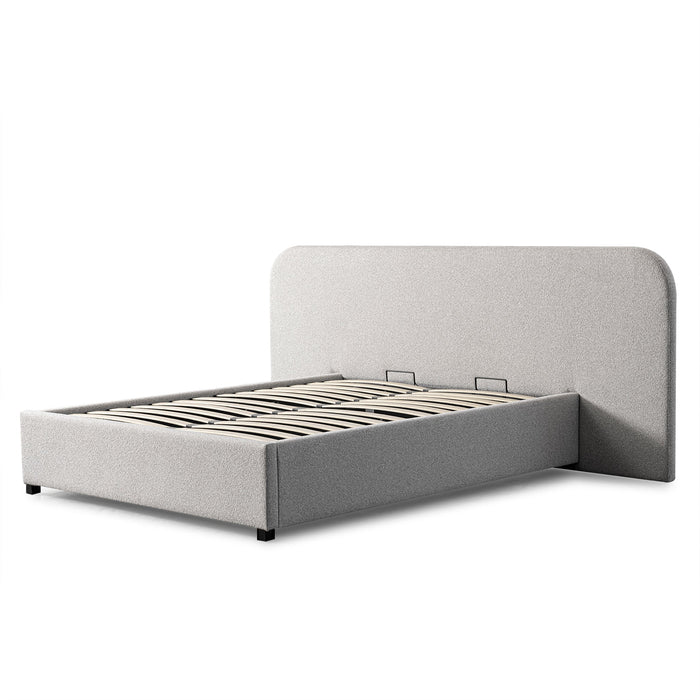 CBD10049-MI Queen Sized Bed Frame - Clay Grey with storage