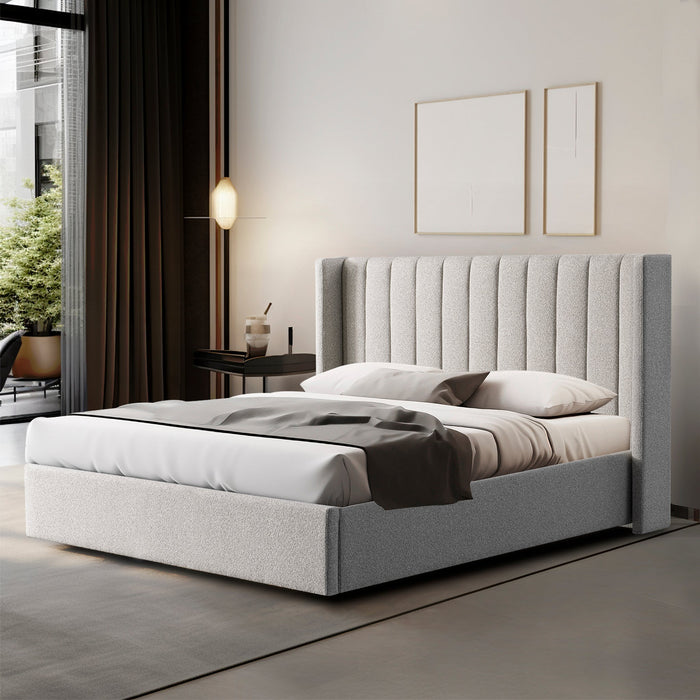 CBD10050-MI King Bed Frame - Wide Base in Clay Grey